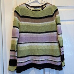 Vintage Liz Claiborne Striped Long Sleeve Sweater - Size Medium